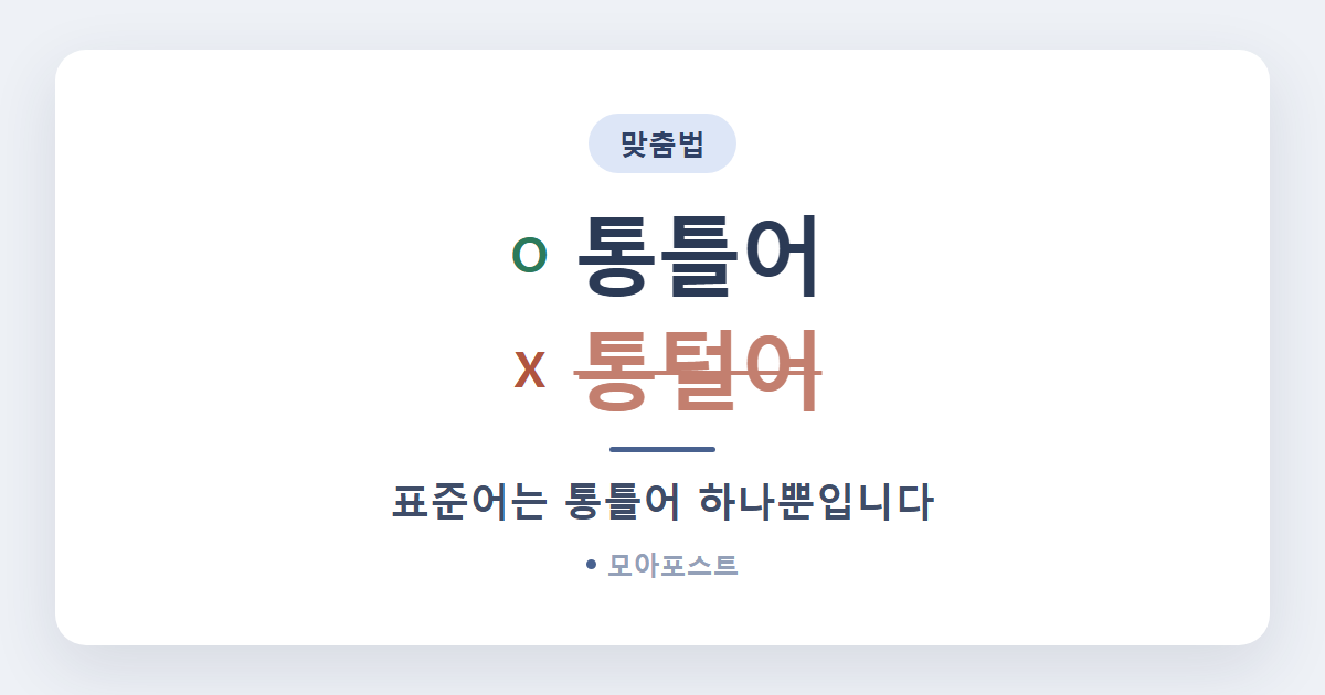 통틀어 통털어 차이, ‘통털다’가 사전에 없는 이유